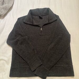 Women’s Gray Quarter-Zip Sweater
